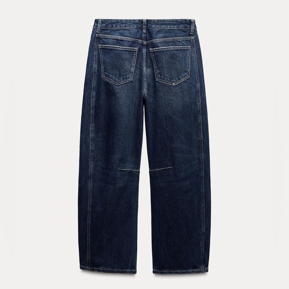 NWT Zara Relaxed Mid-Rise Balloon TRF Jeans 27 US 4 - Picture 3 of 16